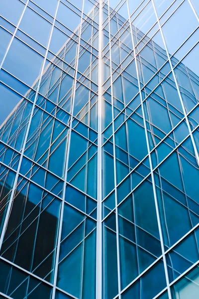 Contemporary blue glass architectural buildings — Stock Photo, Image