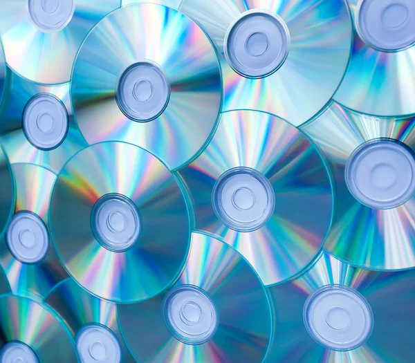 stock image Colorful background of compact discs