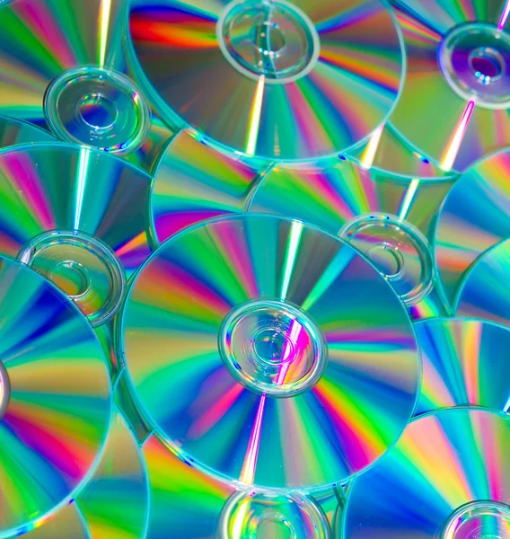 Άδειο συμπαγής πολύχρωμο δίσκους — Φωτογραφία Αρχείου