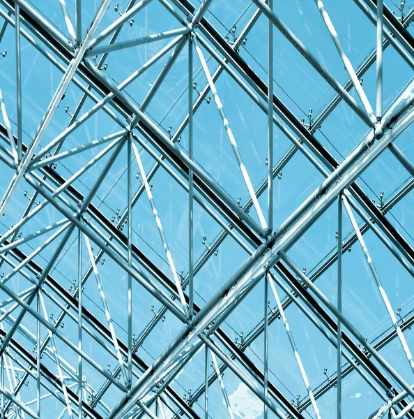 Plafond bleu texturé à l'intérieur aéroport — Photo