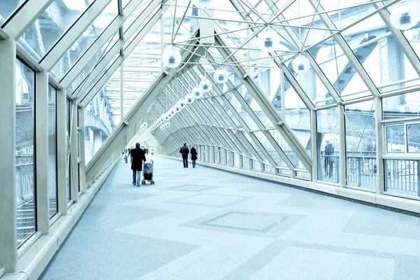 Contemporary hallway of airport — Stock Photo, Image