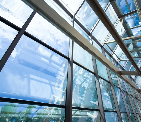 Arquitetura futurista dentro do corredor de negócios contemporâneo, ai — Fotografia de Stock
