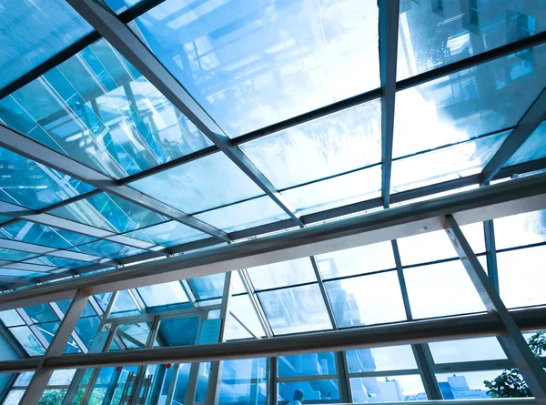 Futuristic architecture inside contemporary business hallway, ai — Stock Photo, Image