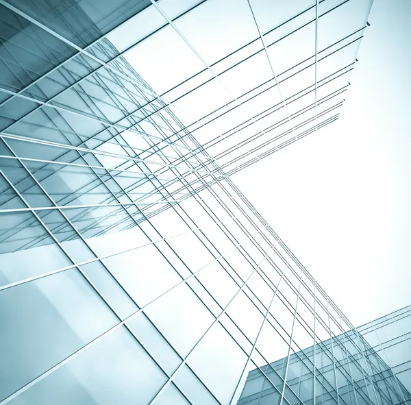 Transparent curved wall of business center — Stock Photo, Image