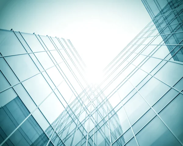 Kvadrat sida av fönsterrutan i businesscenter — Stockfoto
