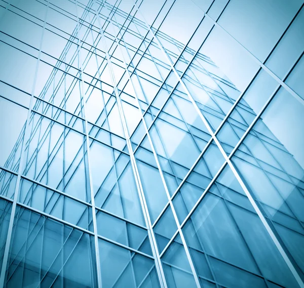 Texture bleue des gratte-ciel transparents en verre — Photo