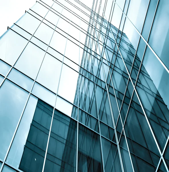 Block with real estate of glass skyscraper perspective view — Stock Photo, Image