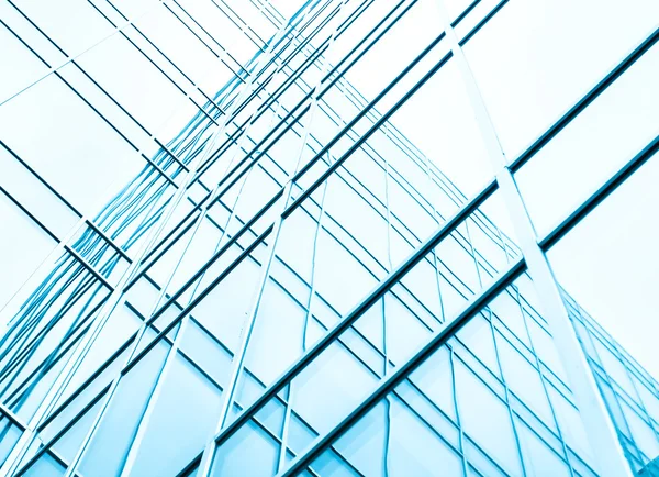 Textura azul de vidro enorme arranha-céus edifício — Fotografia de Stock