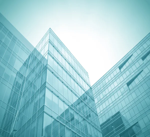 stock image Business background of glass and metallic modern architecture in