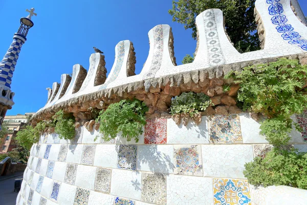 stock image BARCELONA, SPAIN - JULY 25: The famous Park Guell on July 25, 2011 in Barce