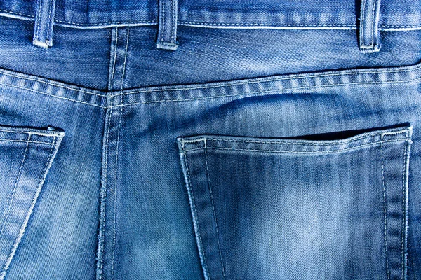 Närbild av jeans fickor — Stockfoto