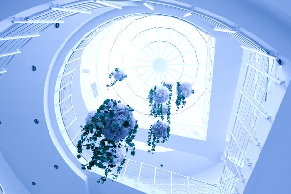 Építészeti áttetsző kör alakú mennyezeti — Stock Fotó