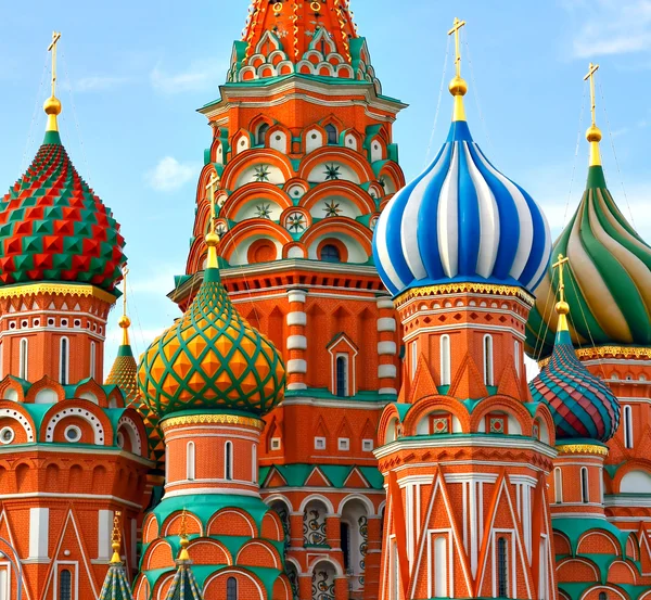 Kathedraal van Vasili de gezegende op Rode plein Moskou Stockfoto