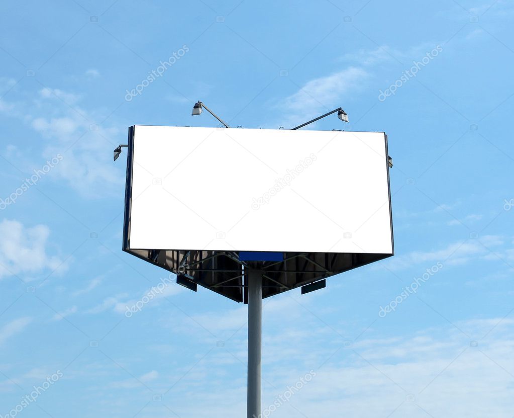 Triangular big blank billboard outdoor