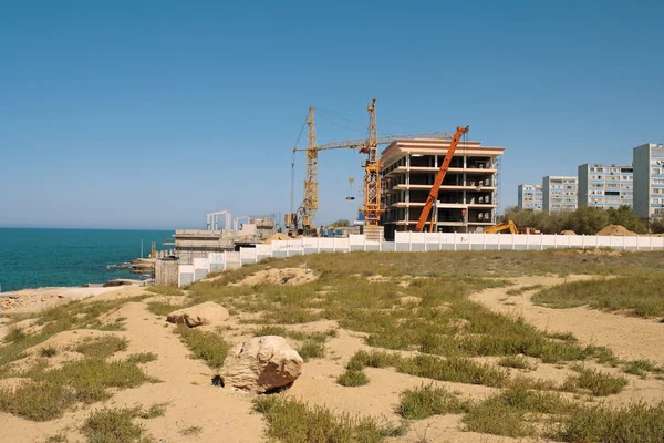 Construction sur la plage . — Photo