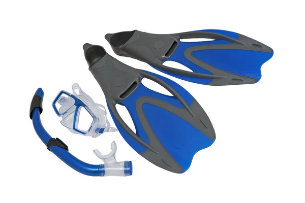 Flippers and snorkel to the mask. — Stock Photo, Image