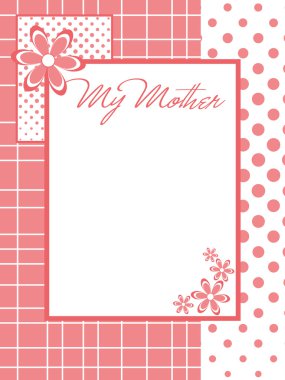 greeting card for mother day celebration clipart