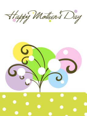 greeting card for mother day celebration clipart