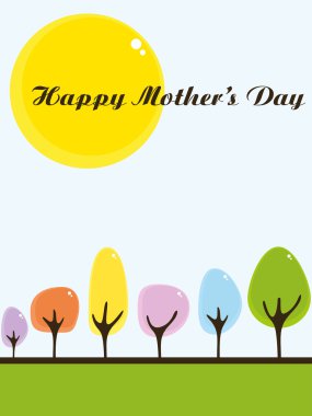 greeting card for mother day celebration clipart