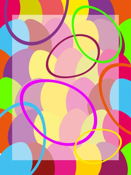 Vektor bakgrund i färgglada ägg — Stock vektor