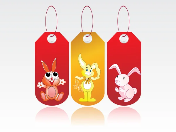 Vector set of easter tag — Stock Vector