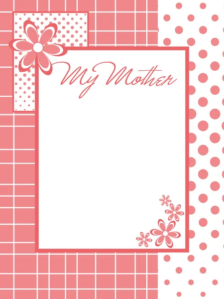 Grußkarte zur Muttertagsfeier — Stockvektor