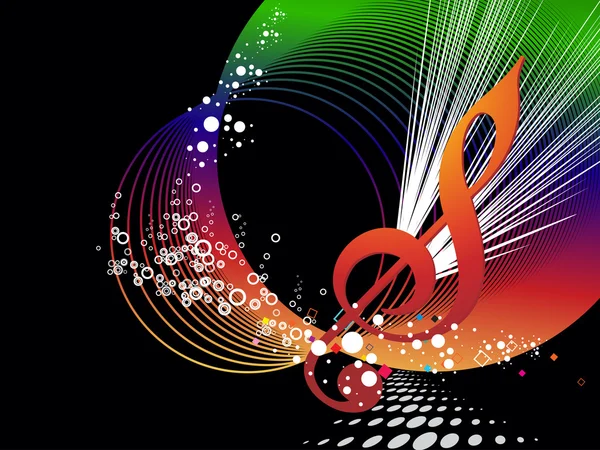 Arka plan ile renkli müzik notaları — Stok Vektör