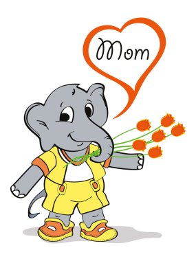 mother day celebration greeting card clipart