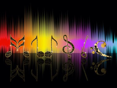 abstarct musical note background clipart