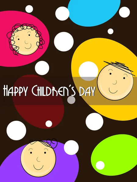 Vetor para a celebração feliz do dia das crianças — Vetor de Stock