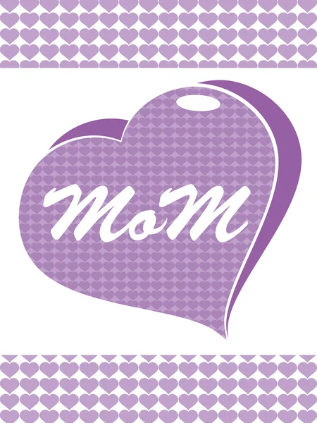 Anne günü kutlama tebrik kartı — Stok Vektör