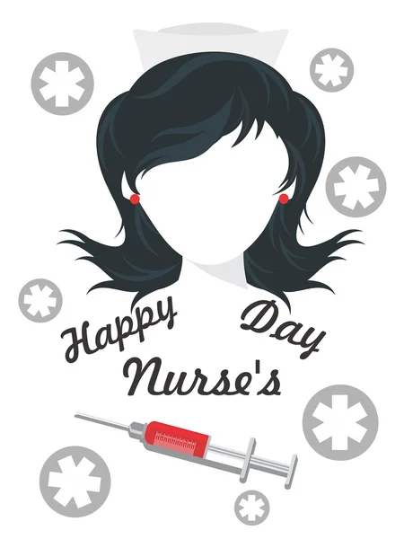 Happy sjuksköterskans dag bakgrund — Stock vektor