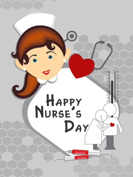 Fondo del día de la enfermera feliz — Archivo Imágenes Vectoriales