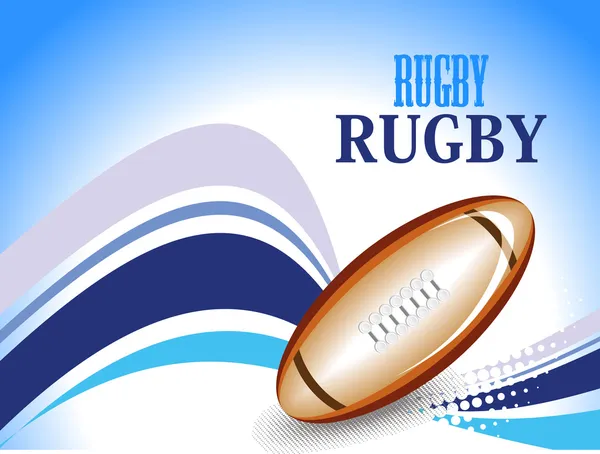 Rayas punteadas fondo con pelota de rugby — Vector de stock