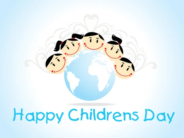 Illustration pour la célébration de la journée des enfants — Image vectorielle