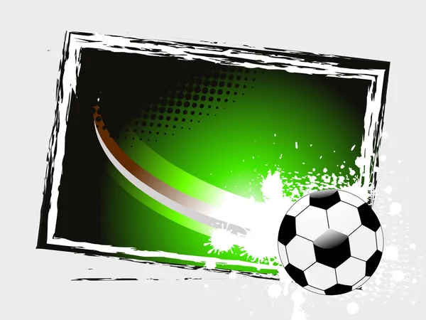 Grungy background with dirty banner, isolated football — Stock Vector