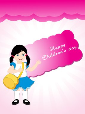 kiddish concept background for children's day clipart