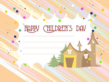 kiddish concept background for children's day clipart