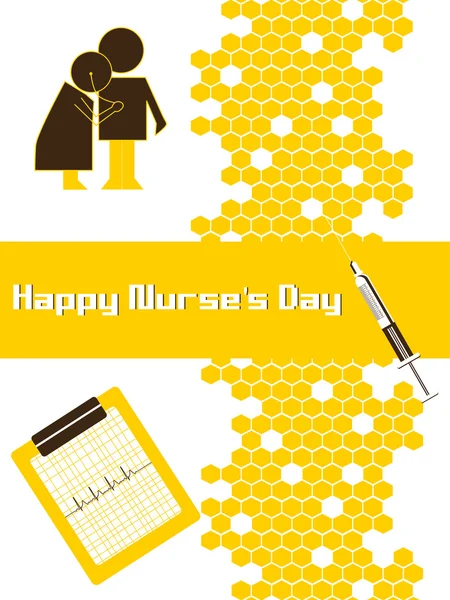 Ilustração para o dia da enfermeira feliz — Vetor de Stock