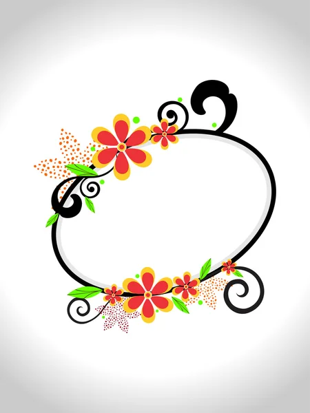 Cadre décoré de fleurs vectorielles — Image vectorielle