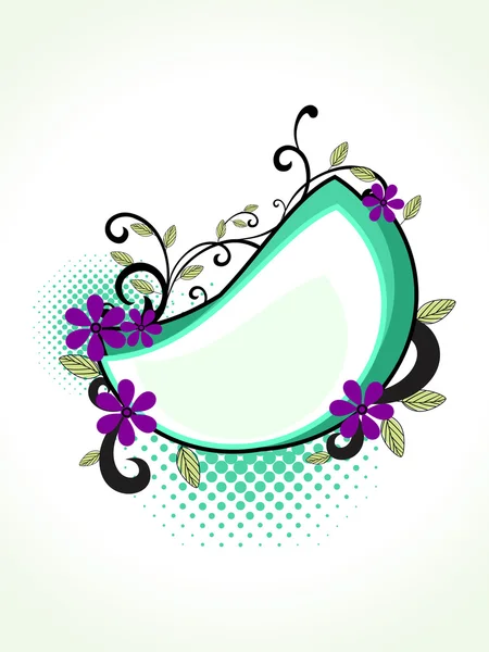 Fond pointillé avec cadre décoré floral — Image vectorielle