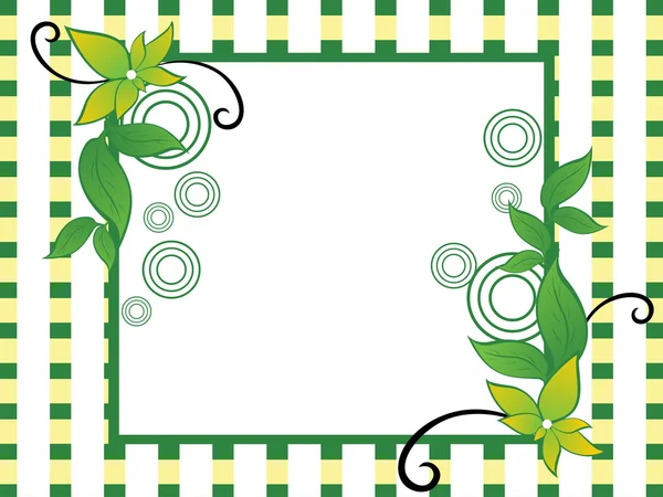 Hintergrund mit Ökologie-Element dekorierter Rahmen — Stockvektor