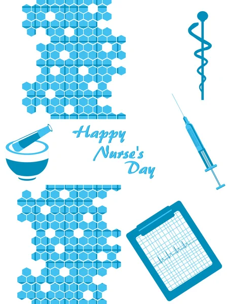 Vektor für den glücklichen Tag der Krankenschwester — Stockvektor
