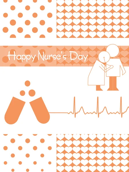 Ilustracja na dzień szczęśliwy, pielęgniarka — Wektor stockowy
