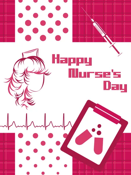 Illustratie voor gelukkig verpleegster dag — Stockvector