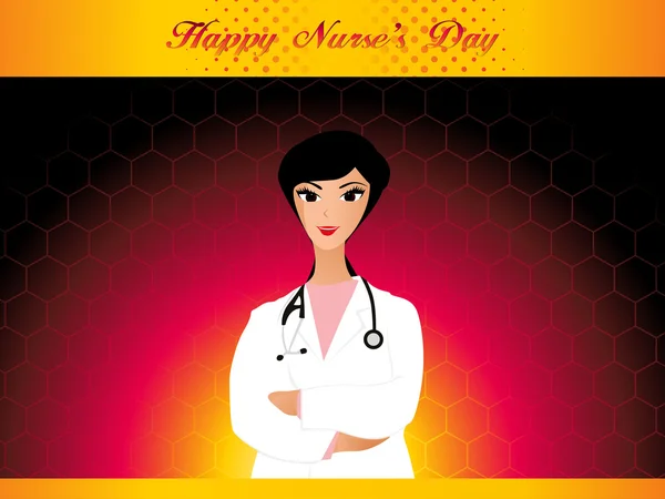 Illustration for happy nurse's day — Stock Vector