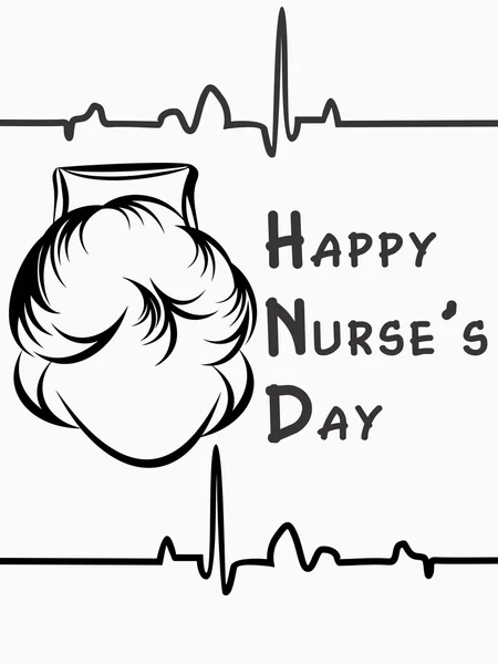 Ilustración para el feliz día de la enfermera — Archivo Imágenes Vectoriales