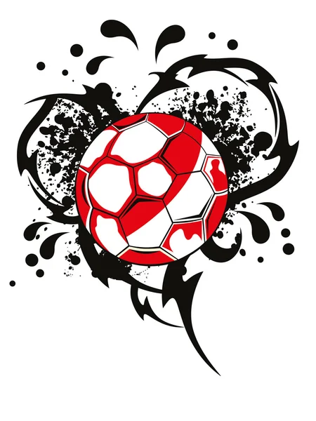 Грязный фон с футболом — стоковый вектор