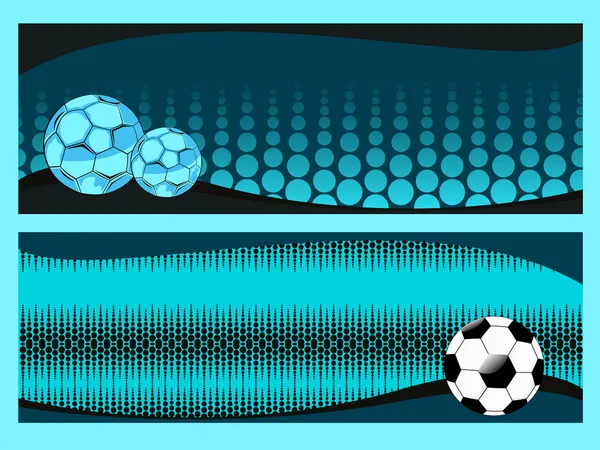Vector set of two soccer sport header — Stock Vector