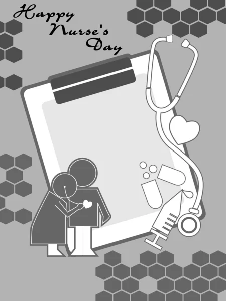 Εικονογράφηση για την ημέρα της ευτυχούς νοσοκόμας — Διανυσματικό Αρχείο